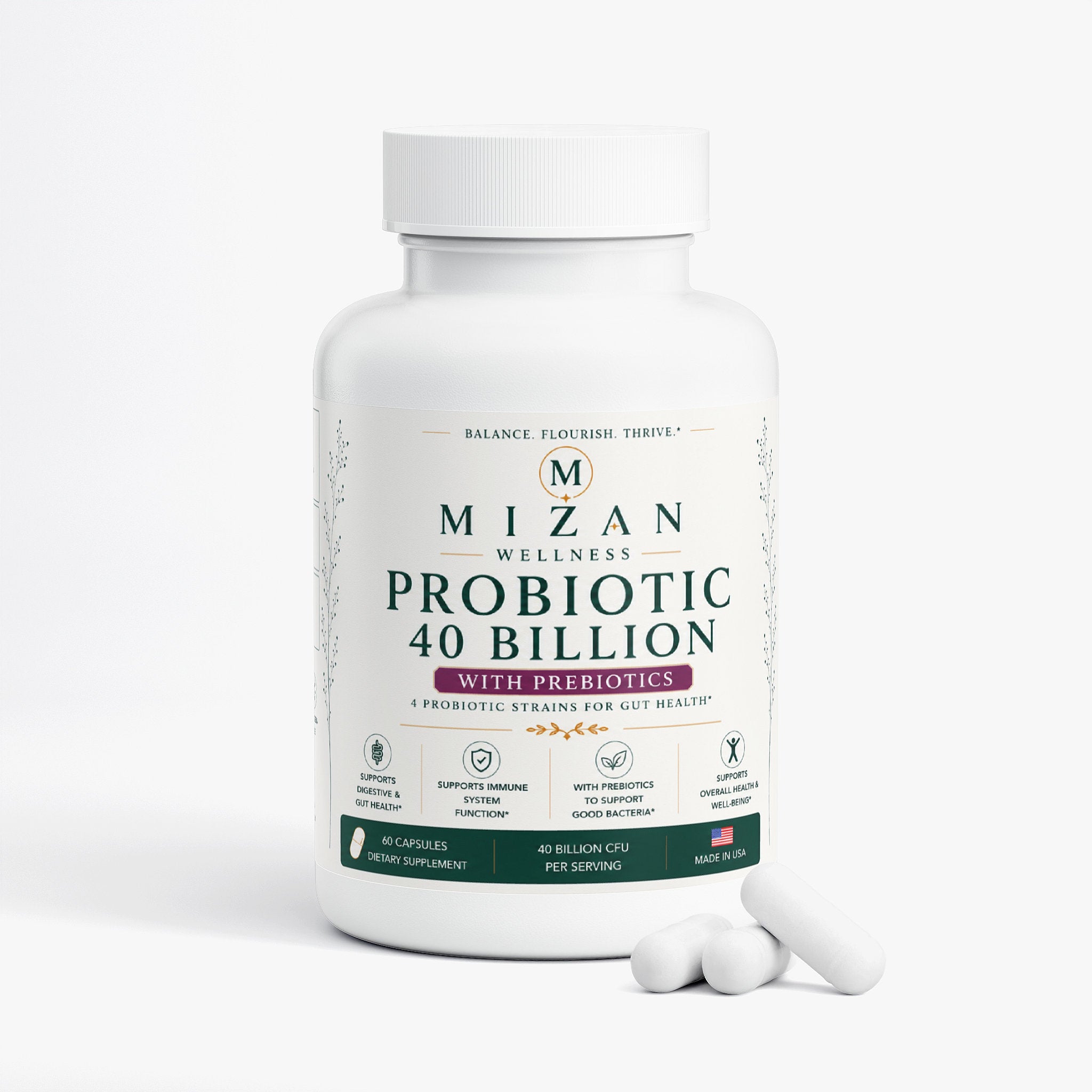 Probiotic 40 Billion with Prebiotics